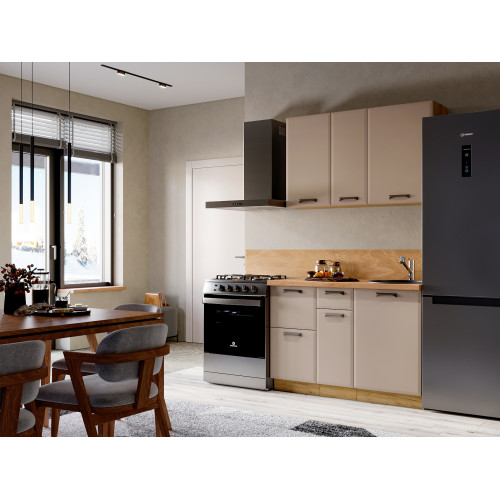 Кухня Призма 1,2 м дуб крафт золото/мокко суперматовый (столешница -дуб вотан)