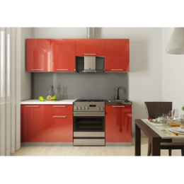 Кухня Олива 2,1м В Гранат металик