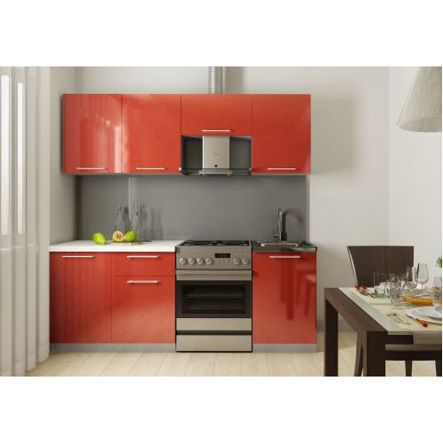 Кухня Олива 2,1м В Гранат металик