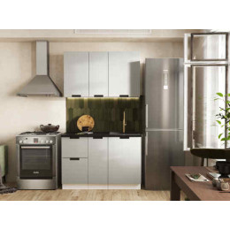 Кухня Сахара 1,2 м белый/холст грей (столешница кастилло темный)