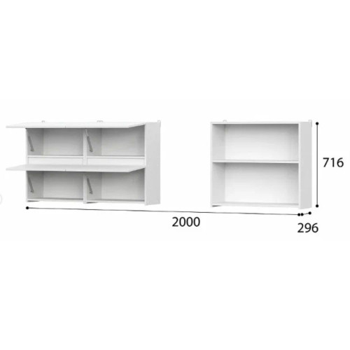 Кухонный гарнитур Токио 2,0м Белый текстурный/Дуб Сонома