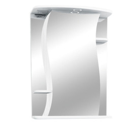 Зеркало-шкаф "Лилия" 60 см полочки по бокам, свет, выкл., розетка