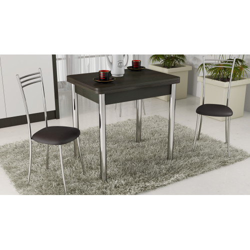 Стол обеденный с хромированными ножками «Лион» - СМ-204.02.2