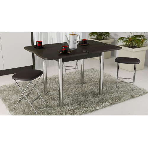 Стол обеденный с хромированными ножками «Лион» - СМ-204.02.2