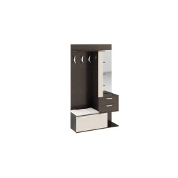 Вешалка комбинированная с крючками и зеркалом «Эрика»