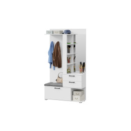 Вешалка комбинированная с крючками и зеркалом «Эрика» Тип 2