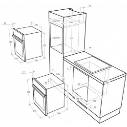Электрический духовой шкаф MAUNFELD MEOXN 376 RIB TA бежевый