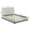 Кровать Poli 160х200 silver