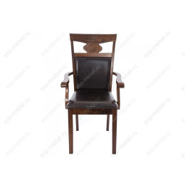 Стул деревянный Кресло Luiza dirty oak / dark brown