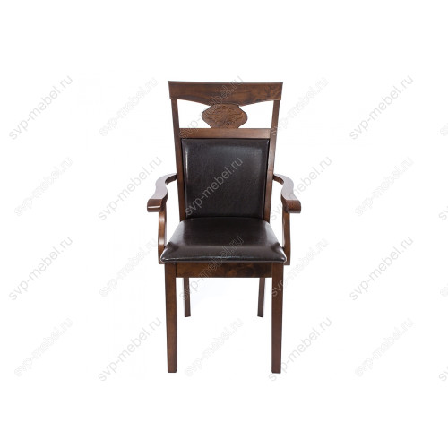 Стул деревянный Кресло Luiza dirty oak / dark brown