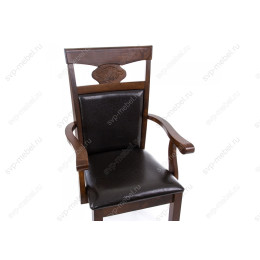 Стул деревянный Кресло Luiza dirty oak / dark brown