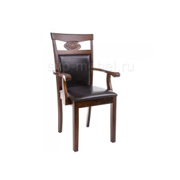 Стул деревянный Кресло Luiza dirty oak / dark brown