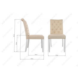 Стул деревянный Amelia white / fabric cream