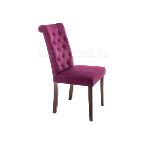 Стул деревянный Amelia dark walnut / fabric purple