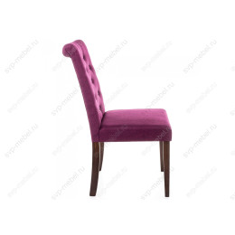 Стул деревянный Amelia dark walnut / fabric purple
