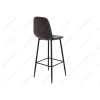Барный стул Drop black / dark brown