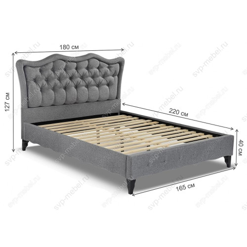 Кровать Madlen 160х200 grey