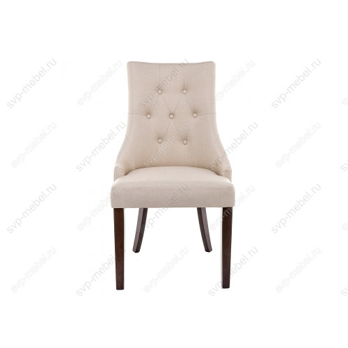 Стул деревянный Elegance dark walnut / fabric cream