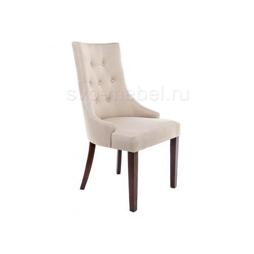 Стул деревянный Elegance dark walnut / fabric cream