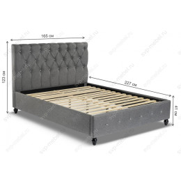 Кровать Relax 160х200 dark grey