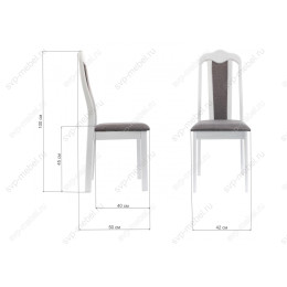 Стул деревянный Aron Soft white / light grey
