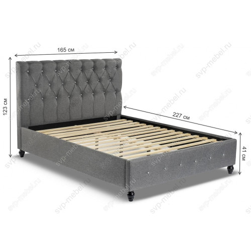 Кровать Relax 160х200 dark grey