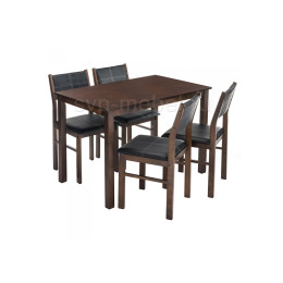 Обеденная группа Bahamas (стол и 4 стула) oak / black