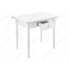 Стол деревянный Брентон с ящиком белый глянец