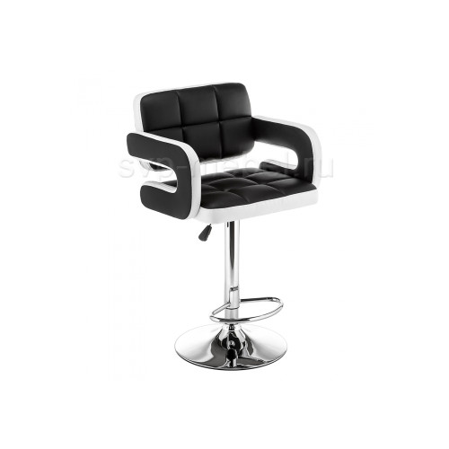 Барный стул Bent черный / белый