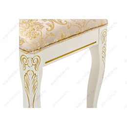 Стул деревянный Валентино патина золото / бежевый