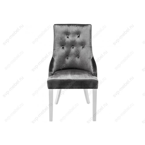 Стул деревянный Elegance white / fabric grey
