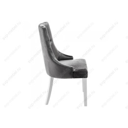 Стул деревянный Elegance white / fabric grey