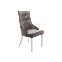 Стул деревянный Elegance white / fabric grey