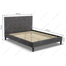 Кровать Veronika 160х200 dark grey
