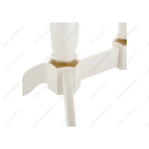 Стол деревянный Кантри 120 молочный с золотой патиной