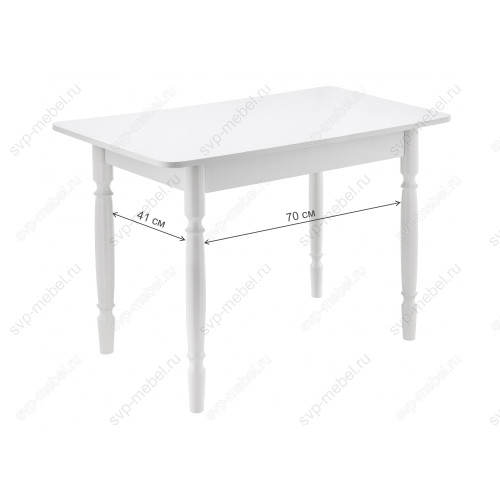 Стол деревянный Вуди белый глянец