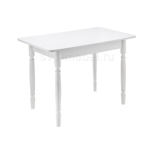 Стол деревянный Вуди белый глянец