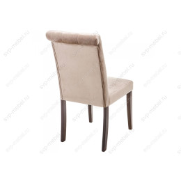 Стул деревянный Amelia dark walnut / fabric beige