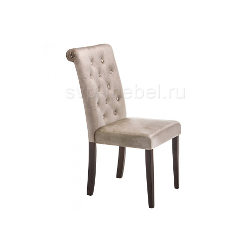 Стул деревянный Amelia dark walnut / fabric beige