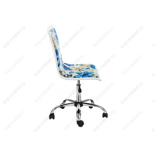Компьютерное кресло Mis white / flowers fabric