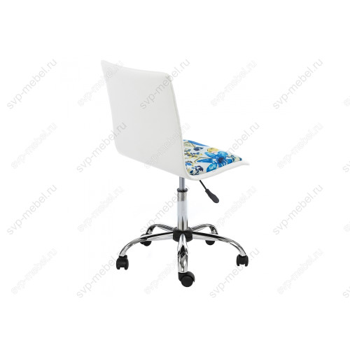 Компьютерное кресло Mis white / flowers fabric