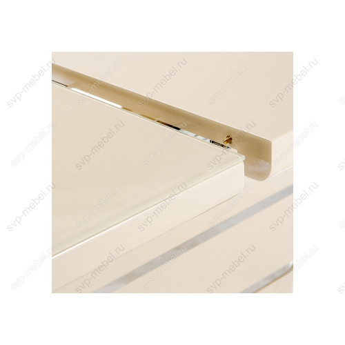 Стол стеклянный Space 120 бежевый