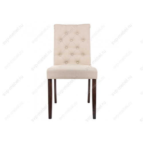 Стул деревянный Amelia dark walnut / fabric cream