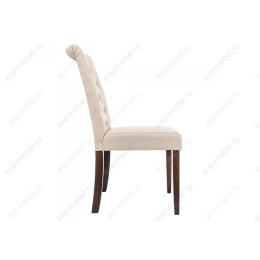 Стул деревянный Amelia dark walnut / fabric cream