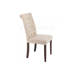 Стул деревянный Amelia dark walnut / fabric cream