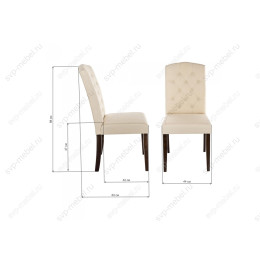 Стул деревянный Menson dark walnut / fabric cream