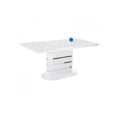 Стол стеклянный Plas 160 super white