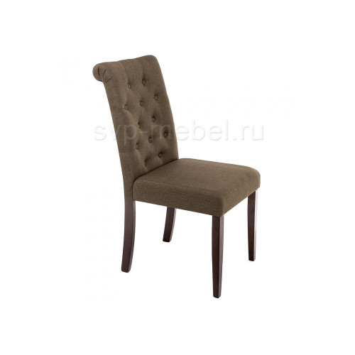 Стул деревянный Amelia dark walnut / fabric brown