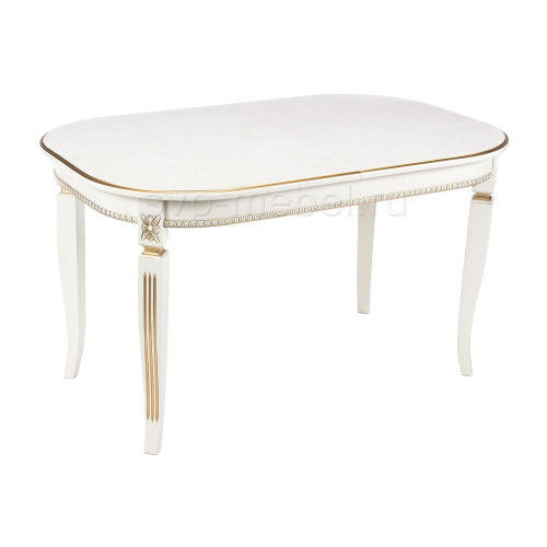 Стол деревянный Romeo молочный патина