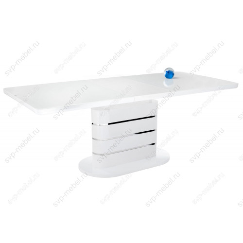 Стол стеклянный Plas 160 super white